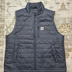 Carhartt Vest Men’s XL Puffer Full Zip In Gray With Pockets